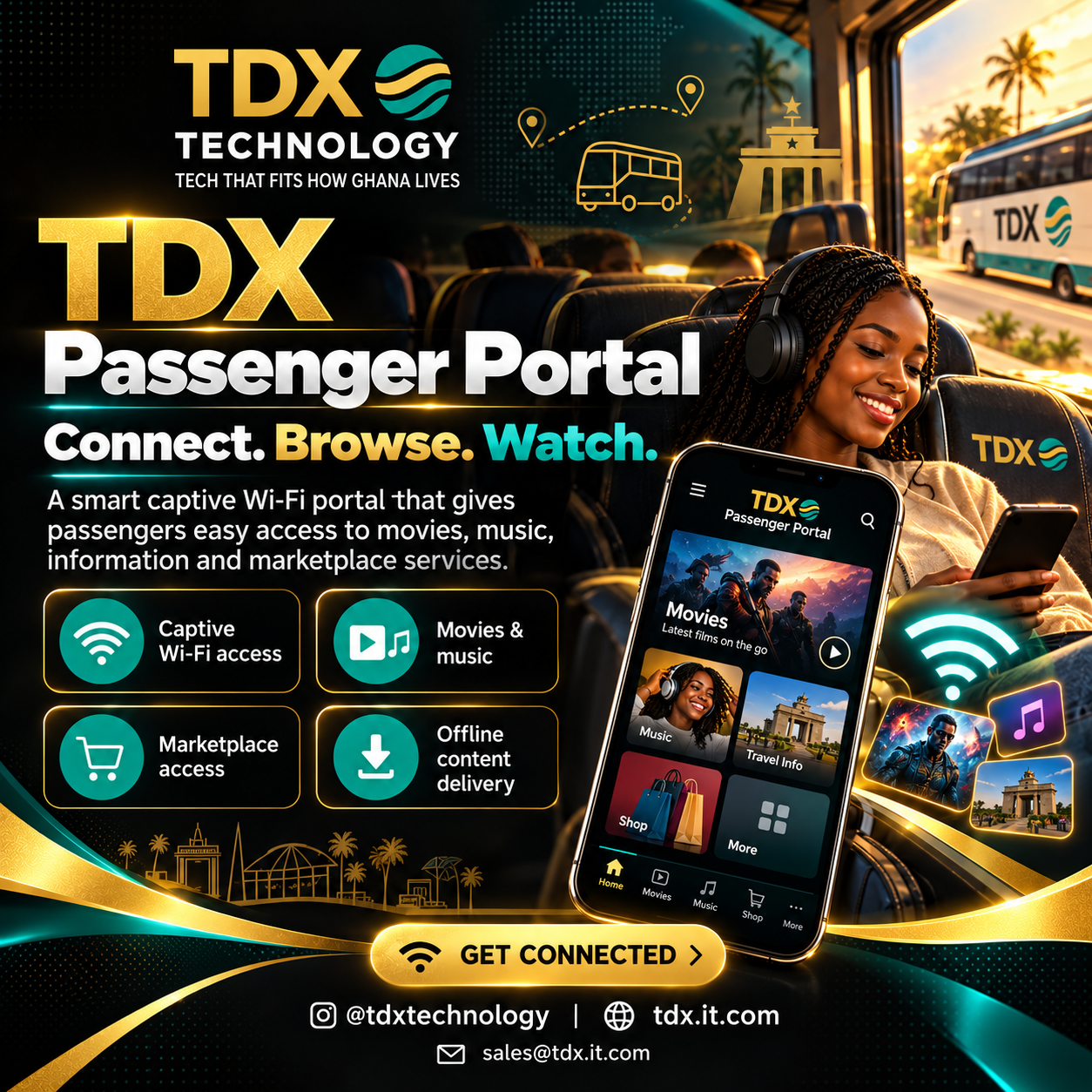TDX passenger portal promotional creative